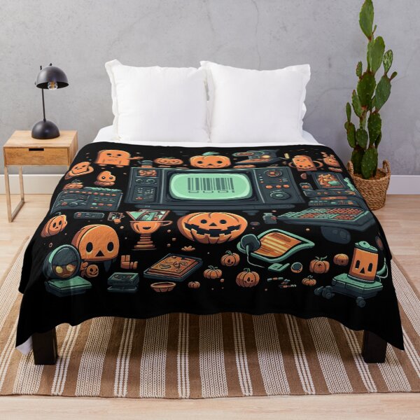 Item preview, Geeky Halloween Retro TV Playstation Gamer DJ Funny Spooky design designed and sold by MarikoDesignArt.