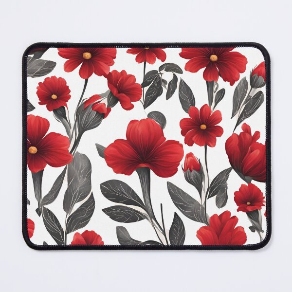 Item preview, Red Flowers of Nature a flower pattern design designed and sold by Rhmony.