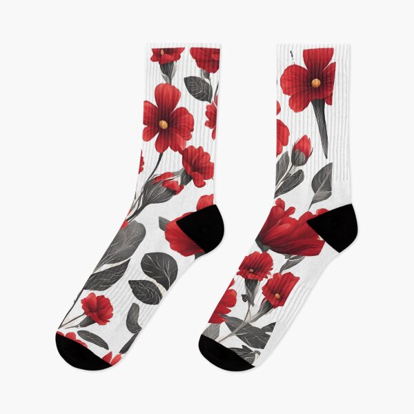 Item preview,  Red Flowers of Nature  a flower pattern design designed and sold by Rhmony.