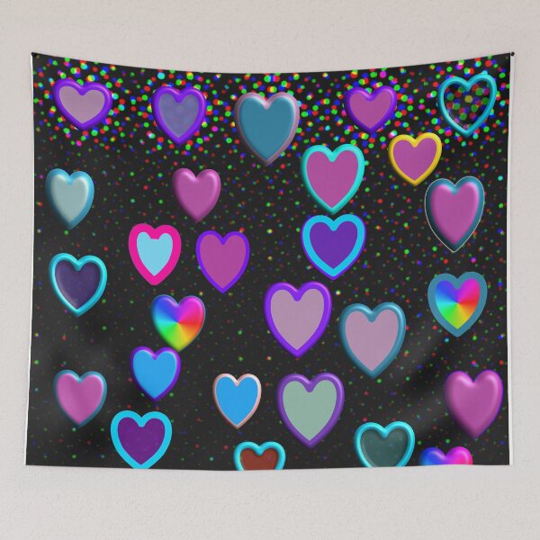 Item preview, Colorful Confetti Hearts Galore designed and sold by ncNatureVisions.