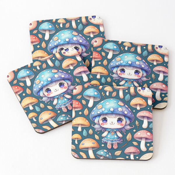 Item preview, Kawaii Mushroom girl designed and sold by Printsalotl.