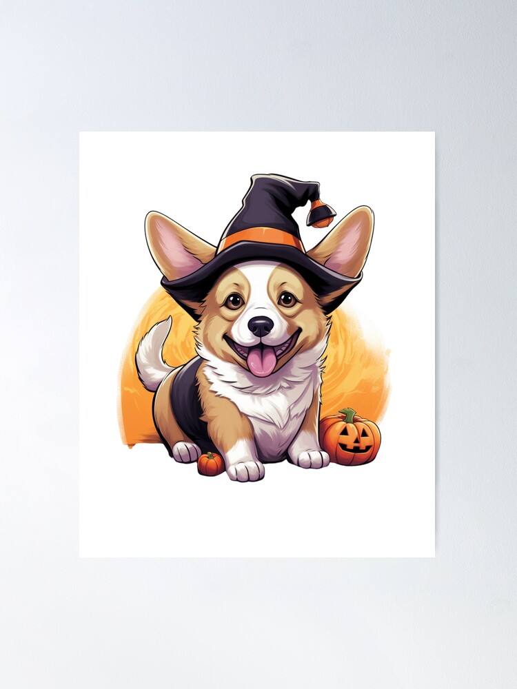 Pumpkin Corgi Halloween Cute Corgi in Pumpkin Costume