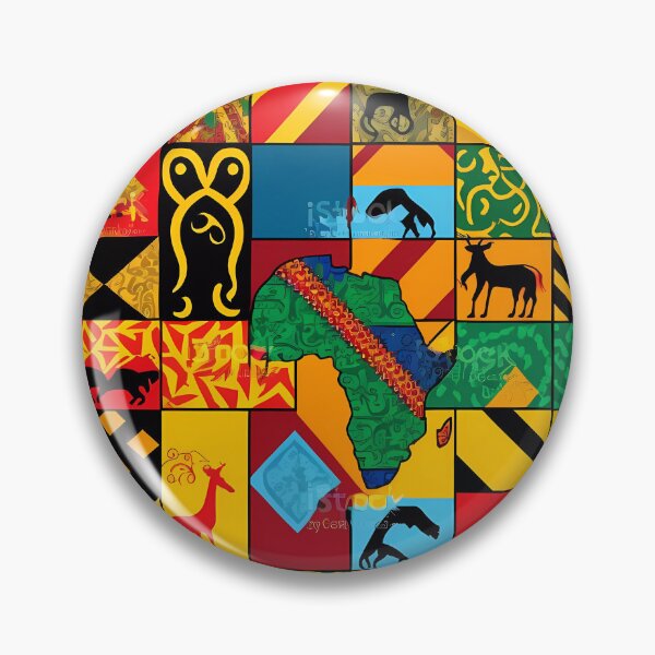Item preview, "Traditional Brilliance: Patchwork of Colorful African Fabrics" designed and sold by Art-Vortex-fr.