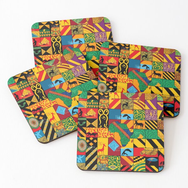 Item preview, "Traditional Brilliance: Patchwork of Colorful African Fabrics" designed and sold by Art-Vortex-fr.