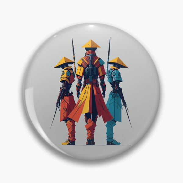 Item preview, Samurai Robots: Fusion of Tradition and Futuristic Tech designed and sold by kanjxtan.