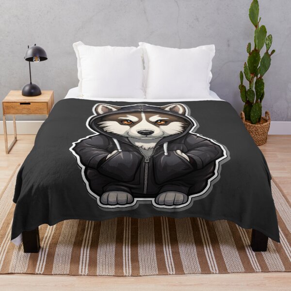 Item preview, Cool Siberian Husky in casual clothing designed and sold by Sidewayanimals.