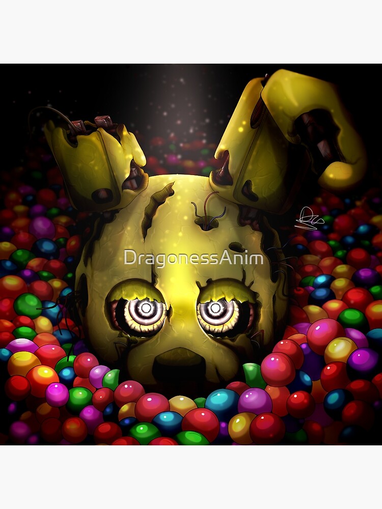 Into the Pit but it's Springtrap REMASTERED Art Board Print for Sale by  DragonessAnim