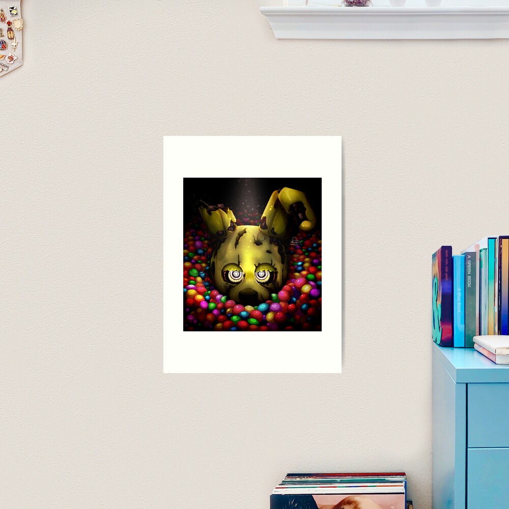 Into the Pit but it's Springtrap REMASTERED Art Print for Sale by