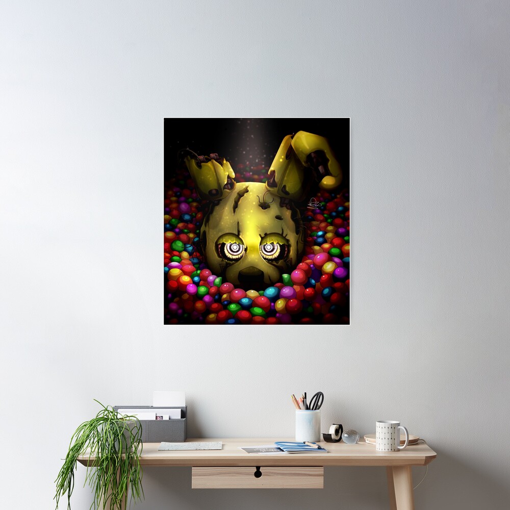 Into the Pit but it's Springtrap REMASTERED Art Print for Sale by