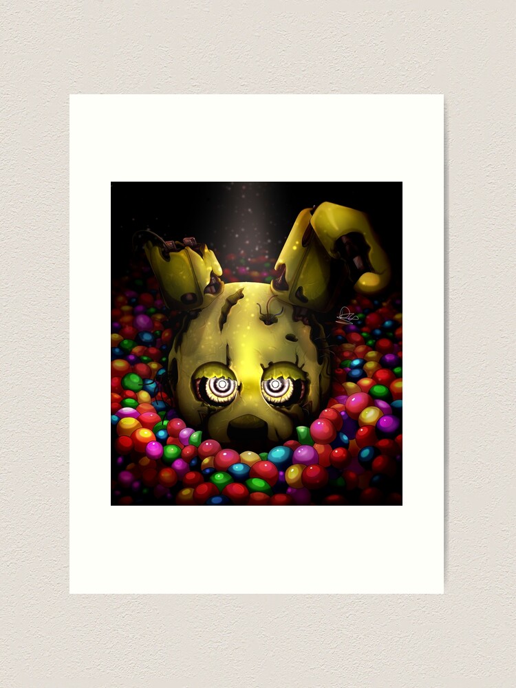 Into the Pit but it's Springtrap REMASTERED Art Board Print for