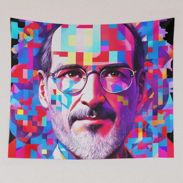 Item preview, Apple Founder Steve Jobs Colorful Portrait  designed and sold by deepakrode7.