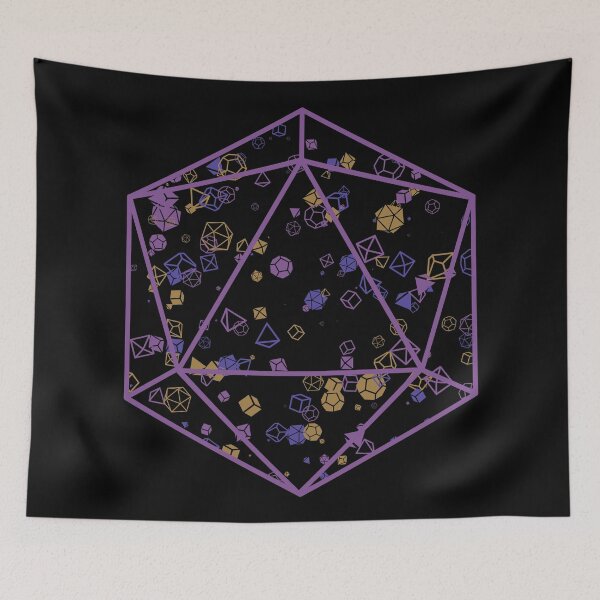 Item preview, Purple D20 Dice Hoard - Purple,Orange and Blue on Black designed and sold by AvengingSassy.