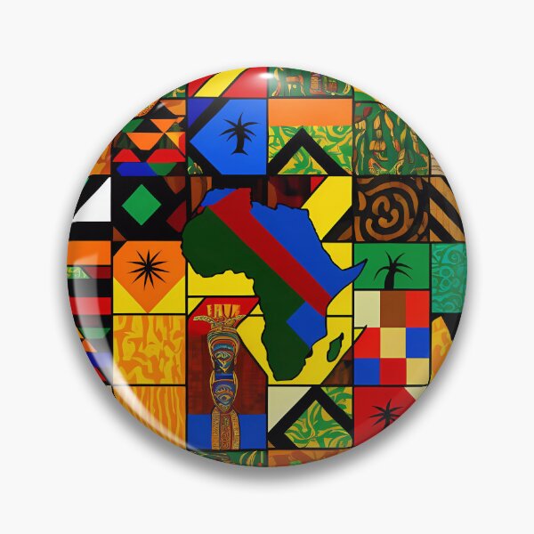 Item preview, "Traditional Brilliance: Patchwork of Colorful African Fabrics" designed and sold by Art-Vortex-fr.