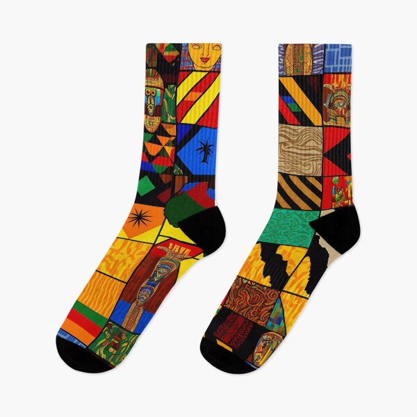 Item preview, "Traditional Brilliance: Patchwork of Colorful African Fabrics" designed and sold by Art-Vortex-fr.