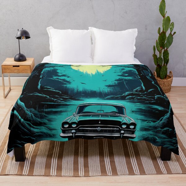 Item preview, Abanded Car On A Forest Road - Halloween Spooky designed and sold by liminal-concept.
