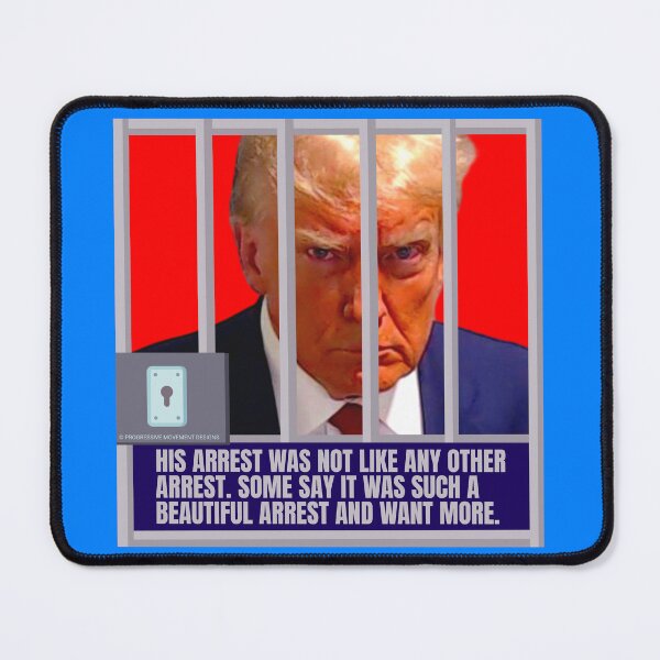 Item preview, PMD01045 Progressive Movement Designs Trump Mugshot Beautiful Arrest design for liberal Democrat resistance for liberals Democrats or progressives against MAGA Republicans political parody humor designed and sold by ProgressiveLeft.