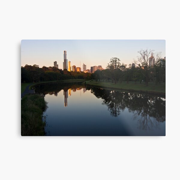 Melbourne skyline at dawn Metal Print