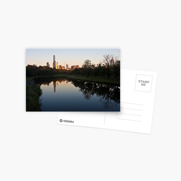 Melbourne skyline at dawn Postcard