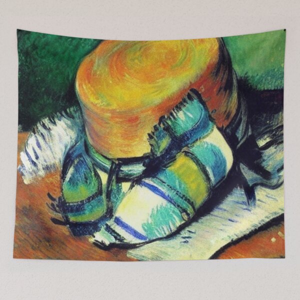 Item preview, Tartan scarf with hat on table designed and sold by George Hutton Hunter.