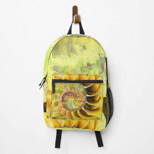 Item preview, Enchanted Yellow And Green Nautilus Seashell Shell Art designed and sold by Sharon Cummings Art.