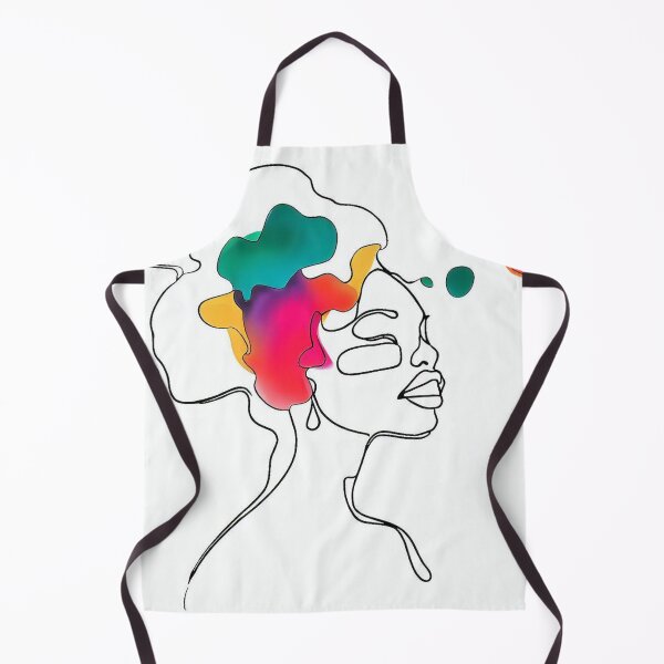 Item preview, Colorful Fusion: Woman in a Single Line with Ink Blot Splashes designed and sold by ReplyGirl.