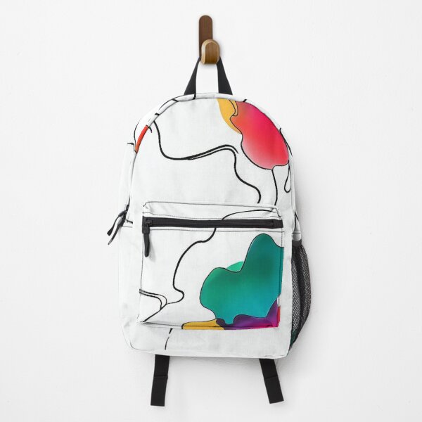 Item preview, Colorful Fusion: Woman in a Single Line with Ink Blot Splashes designed and sold by ReplyGirl.