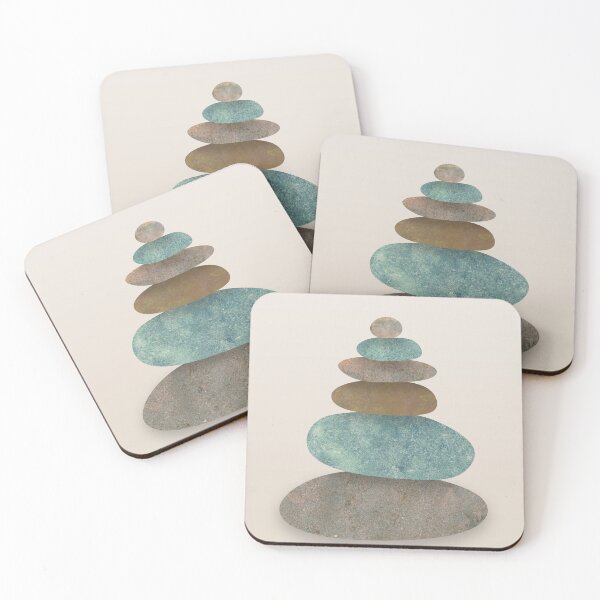 Item preview, Stacked rocks - cairn 1 - off-white background option designed and sold by WesternExposure.