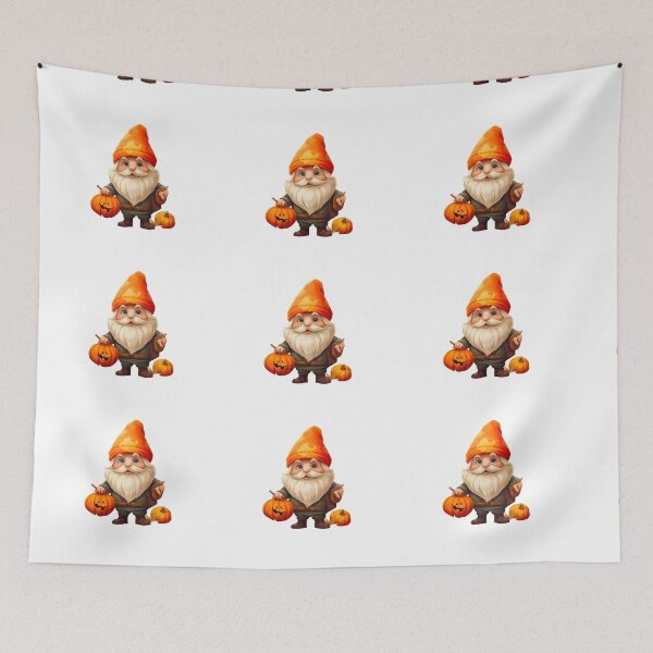 Item preview, Cute Fall autumn gnome with pumpkin  designed and sold by Inktown.
