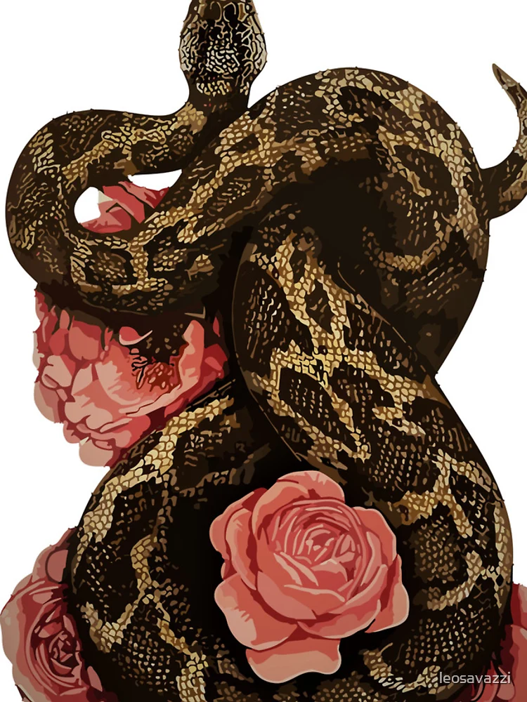 Thumbnail 4 of 4, Samsung Galaxy Phone Case, Python with Roses designed and sold by leosavazzi.