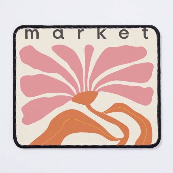 Item preview, beige indie abstract flower market poster designed and sold by artistiiq.