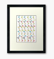 Retro Triangles Framed Print