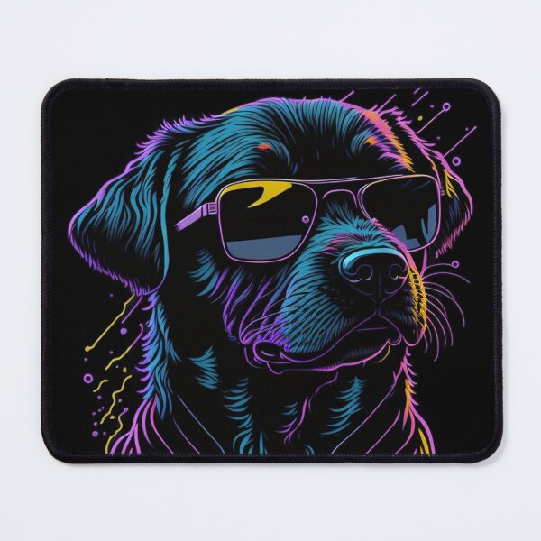 Item preview, Neon Black Lab puppy with sunglasses designed and sold by Gilby-Designs.