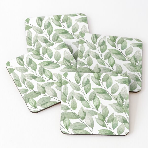 Item preview, Translucent spring leaves watercolor botanical print. Romantic translucent foliage. Fresh greenery designed and sold by likapix.