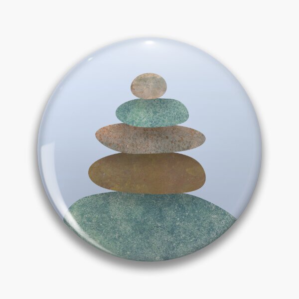 Item preview, Stacked rocks - cairn 1 - light blue background option designed and sold by WesternExposure.