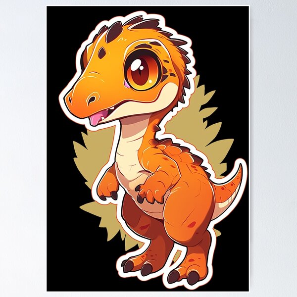 Deadly Cute Raptor // Kawaii Dinosaur, Paleontology, Animals