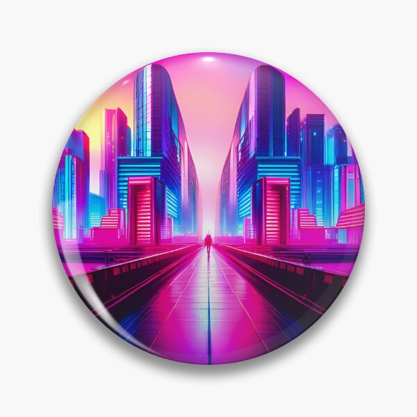 Item preview, Through The Gates Of Neon City designed and sold by Ink Art Design.