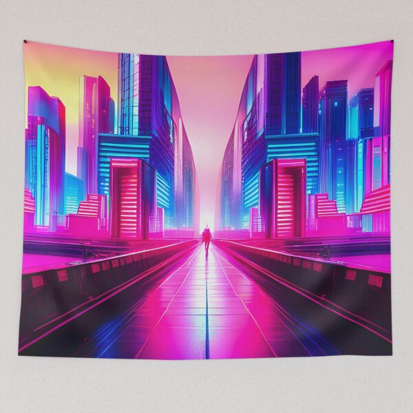 Item preview, Through The Gates Of Neon City designed and sold by Ink Art Design.