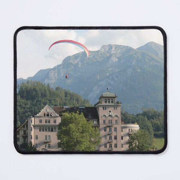 Item preview, paraglider over swiss town designed and sold by mjoffe.