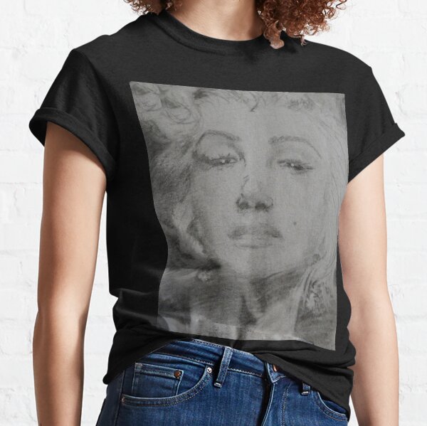 Black and White Marilyn Monroe Sketch By My Darling Daughter Classic T-Shirt