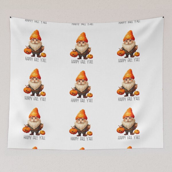 Item preview, Happy fall y’all, Cute Fall autumn gnome with pumpkin  designed and sold by Inktown.