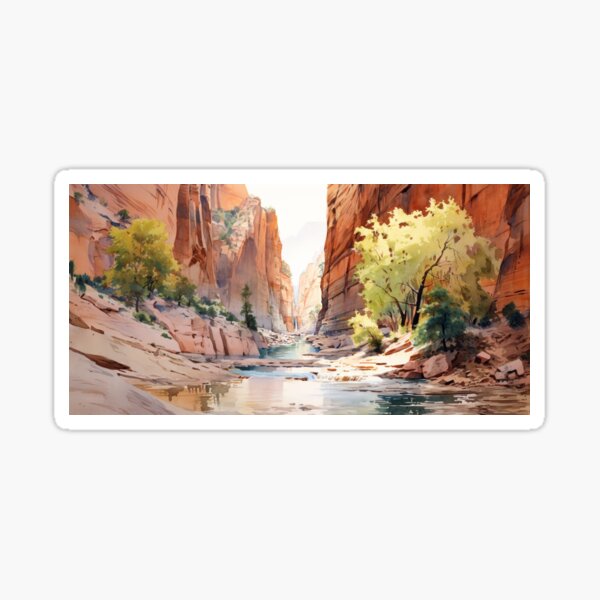 Vista previa del artículo con la obra «Paisaje de acuarela de Sion», diseñado y vendido por Brooke Whitley.