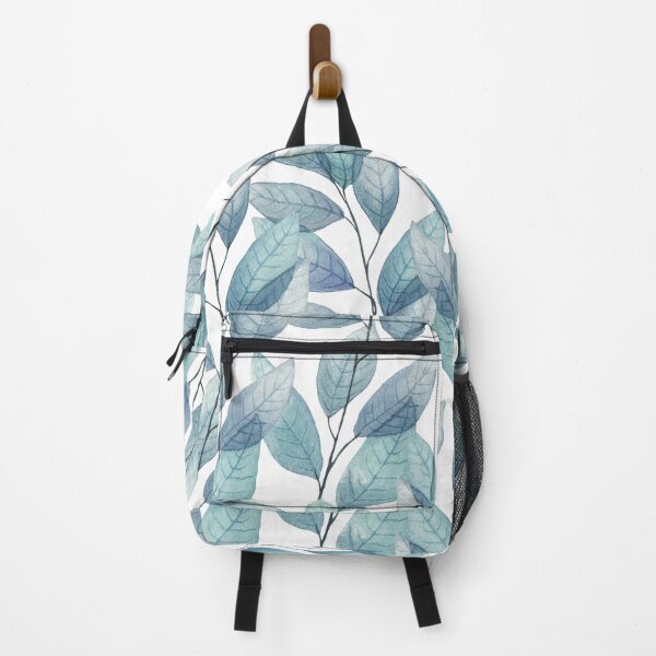 Item preview, Blue transparent leaf branches seamless watercolor print. Spring translucent foliage. Delicate romantic ornate pattern designed and sold by likapix.