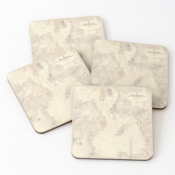 Item preview, Vintage Irish Sea Nautical Map (1925) designed and sold by BravuraMedia.