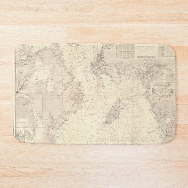 Item preview, Vintage Irish Sea Nautical Map (1925) designed and sold by BravuraMedia.