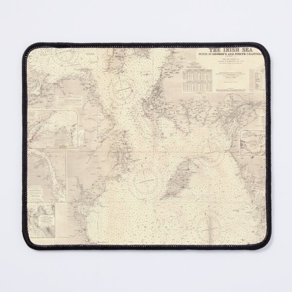 Item preview, Vintage Irish Sea Nautical Map (1925) designed and sold by BravuraMedia.