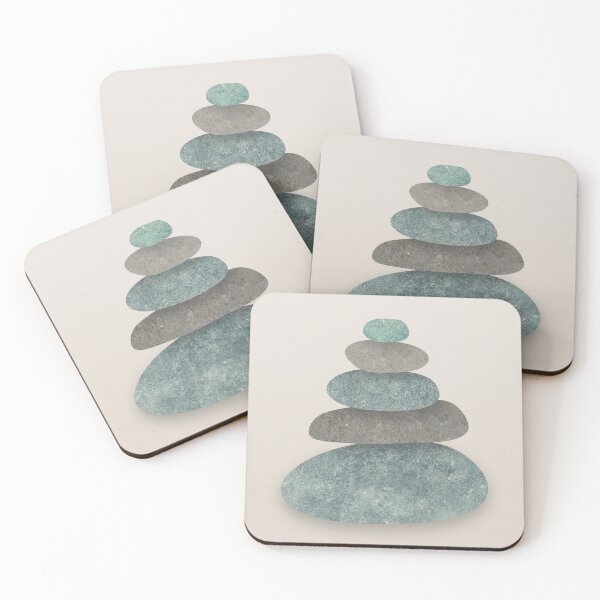Item preview, Stacked rocks - cairn 2 - off-white background option designed and sold by WesternExposure.