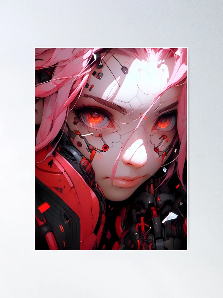 Premium AI Image  An anime style image of a cyberpunk girl wielding a  katana