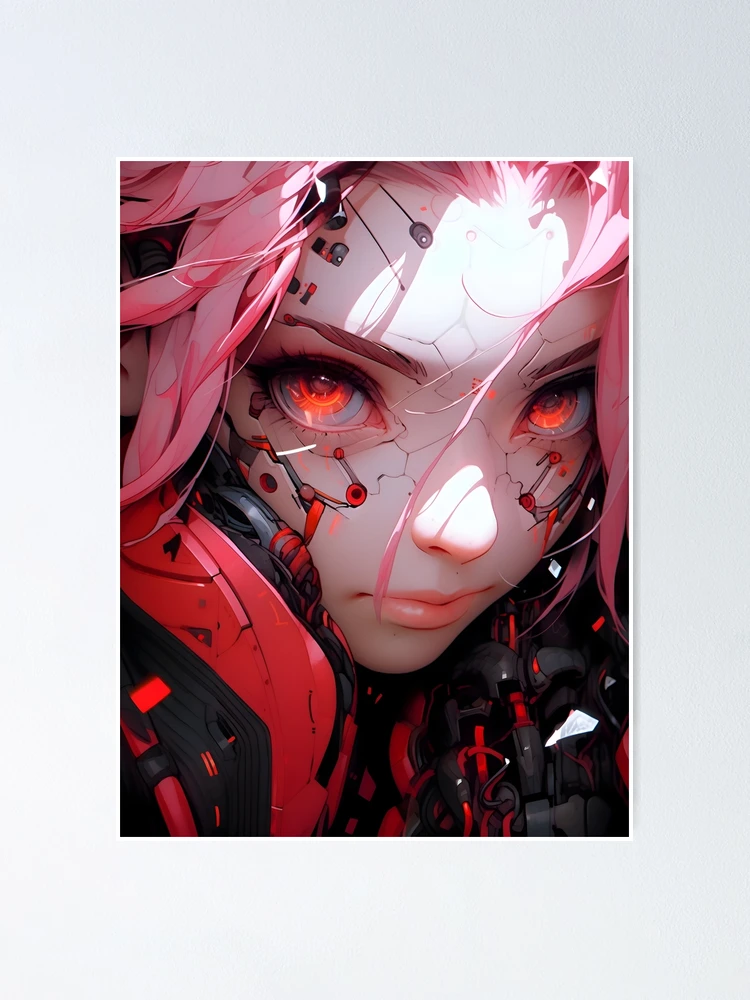 Premium AI Image  An anime style image of a cyberpunk girl wielding a  katana