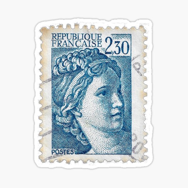 Vintage France Marianne Postal Stamp 2.30FF Sticker