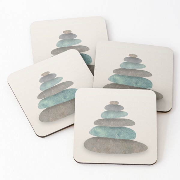 Item preview, Stacked rocks - cairn 3 - off-white background option designed and sold by WesternExposure.